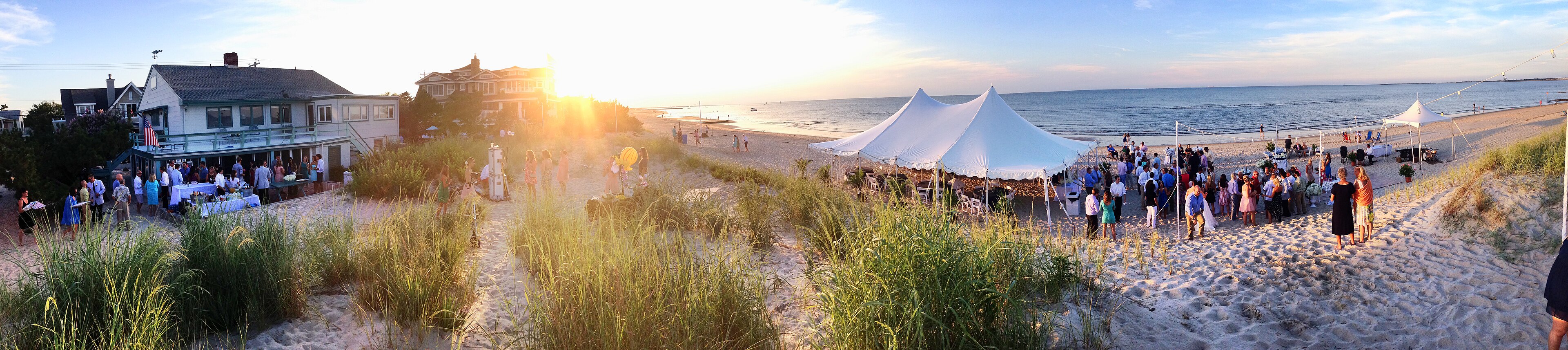 The calm bay-facing sand of Lewes Beach, Delaware