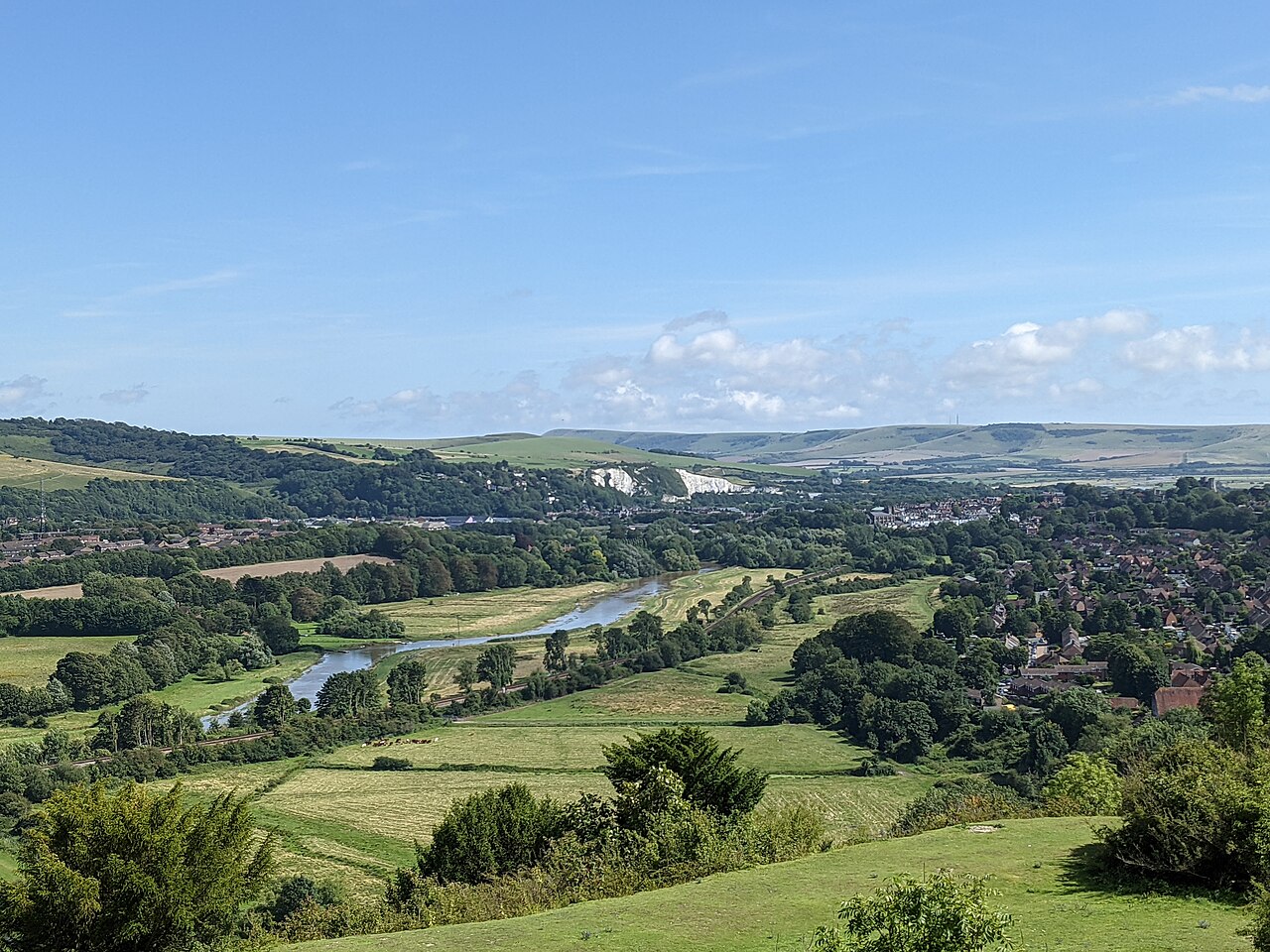 The South Downs ridge above Lewes