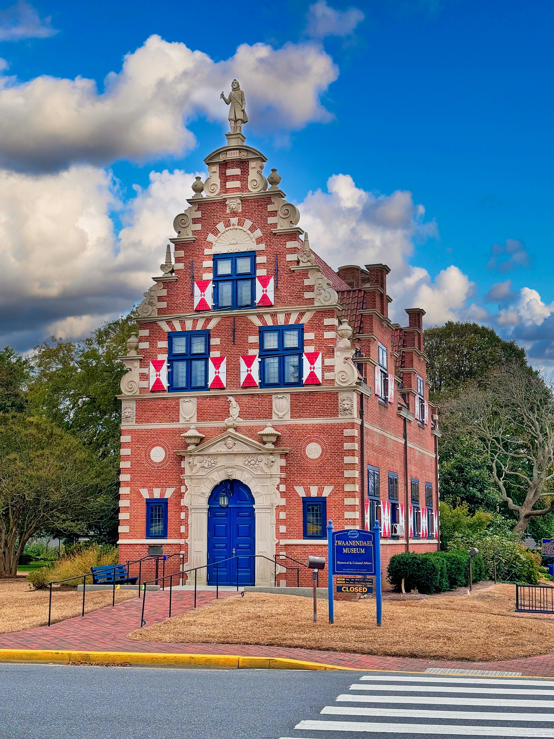 The Dutch-style Zwaanendael Museum in downtown Lewes, Delaware